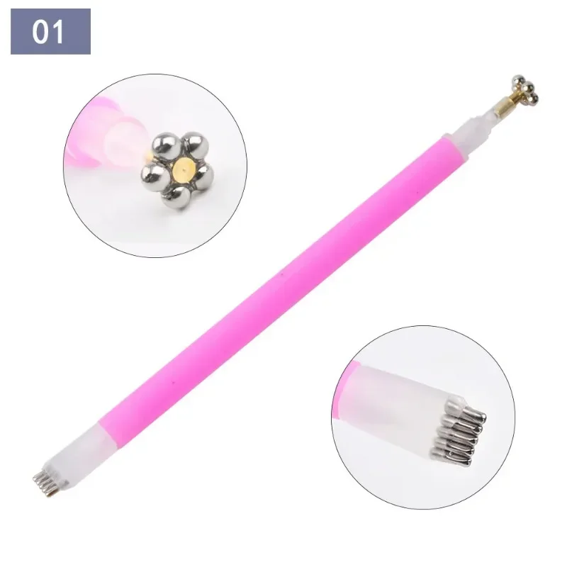 1Ps New Cat's Eye Magnet Stick Nail Polish Gel Fancy Multifunctional Nails Art Cat Eye Magnet Pen Nail Magnetic Stick Nail Tools