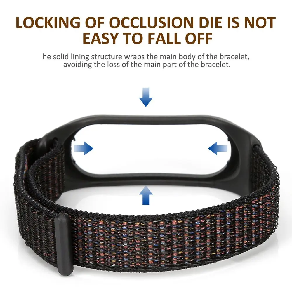 Correia de Nylon Respirável para Mi Band, Pulseira para Miband 3, 4, 5, 6, Correia de Substituição, Pulseira Esportiva