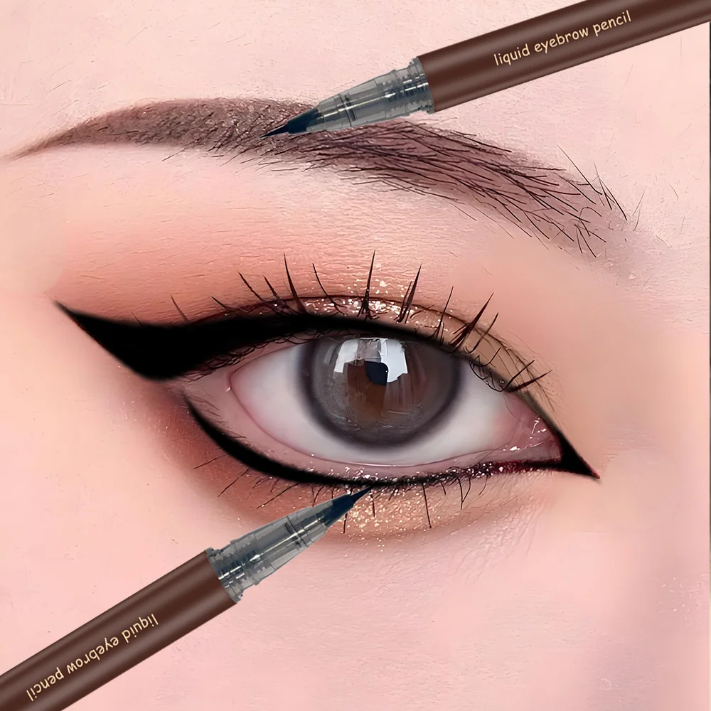 SYLR SYLR 2in1 Long lasting smudge free eyeliner with a very thin tip of 0.005mm accurately outlines the eye contour waterproof