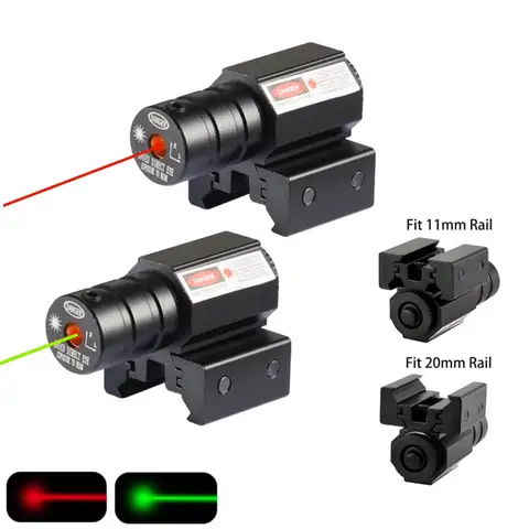 Green Red Dot Laser Sight fit 11mm/ 20mm Rail Mount Glock Pistol Laser Sight