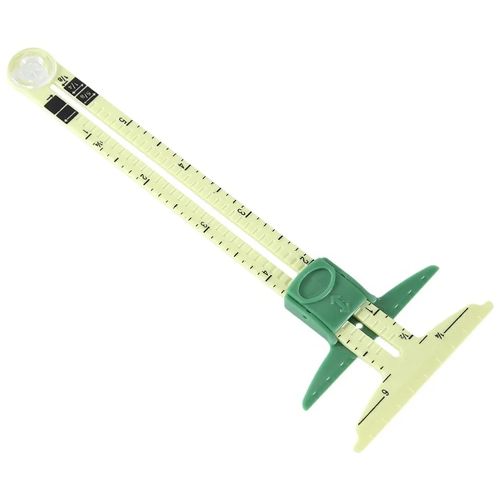 3 Piece Adjustable Sliding Gauge Set Metal Plastic Sewing Measuring Tool Hem Seam Allowance Guide Buttonhole Spacer For DIY Craf