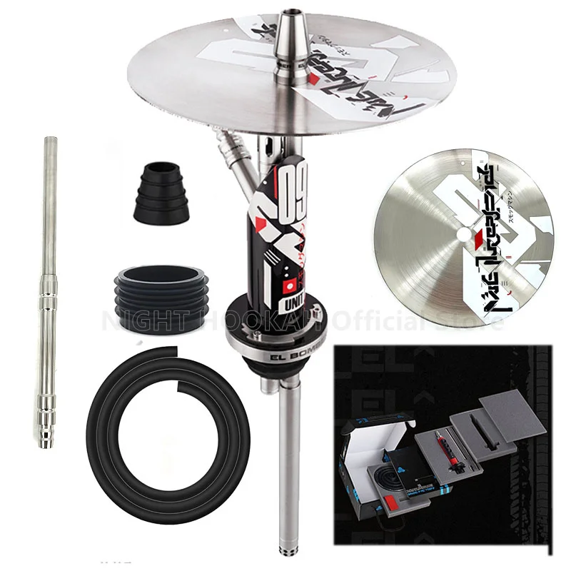 Stainless Hookah Set Shisha Narguile Cachimbas Sheesha Chicha Nargile Stem El Bomber Igla Aztec Hookah