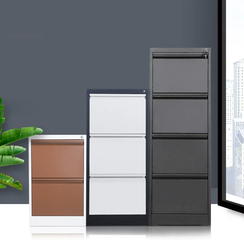 Modern Minimalist Steel Filing Cabinets for Office Storage Cabinets with Lock 4 Drawers Metal Rack File Cabinet Office Furniture