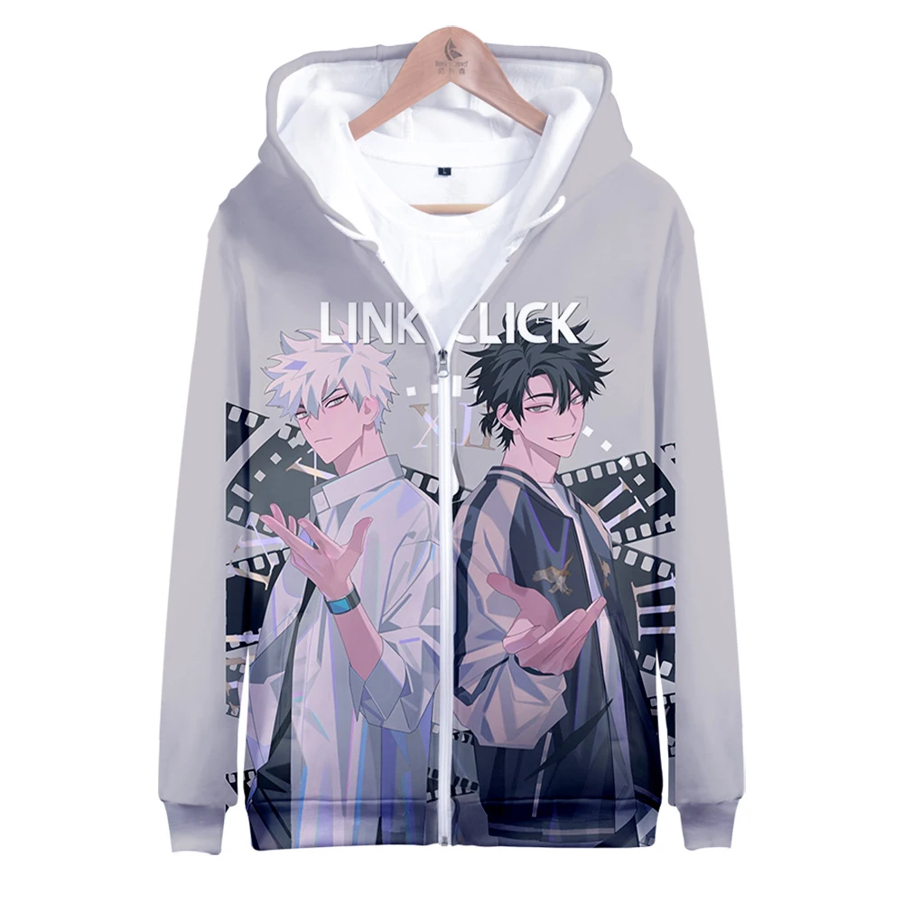 

Link Click Manga Zipper Sweatshirt Long Sleeve Women Men Hoodie Free Shipping Harajuku Streetwear 2022 Japan Anime Clothes