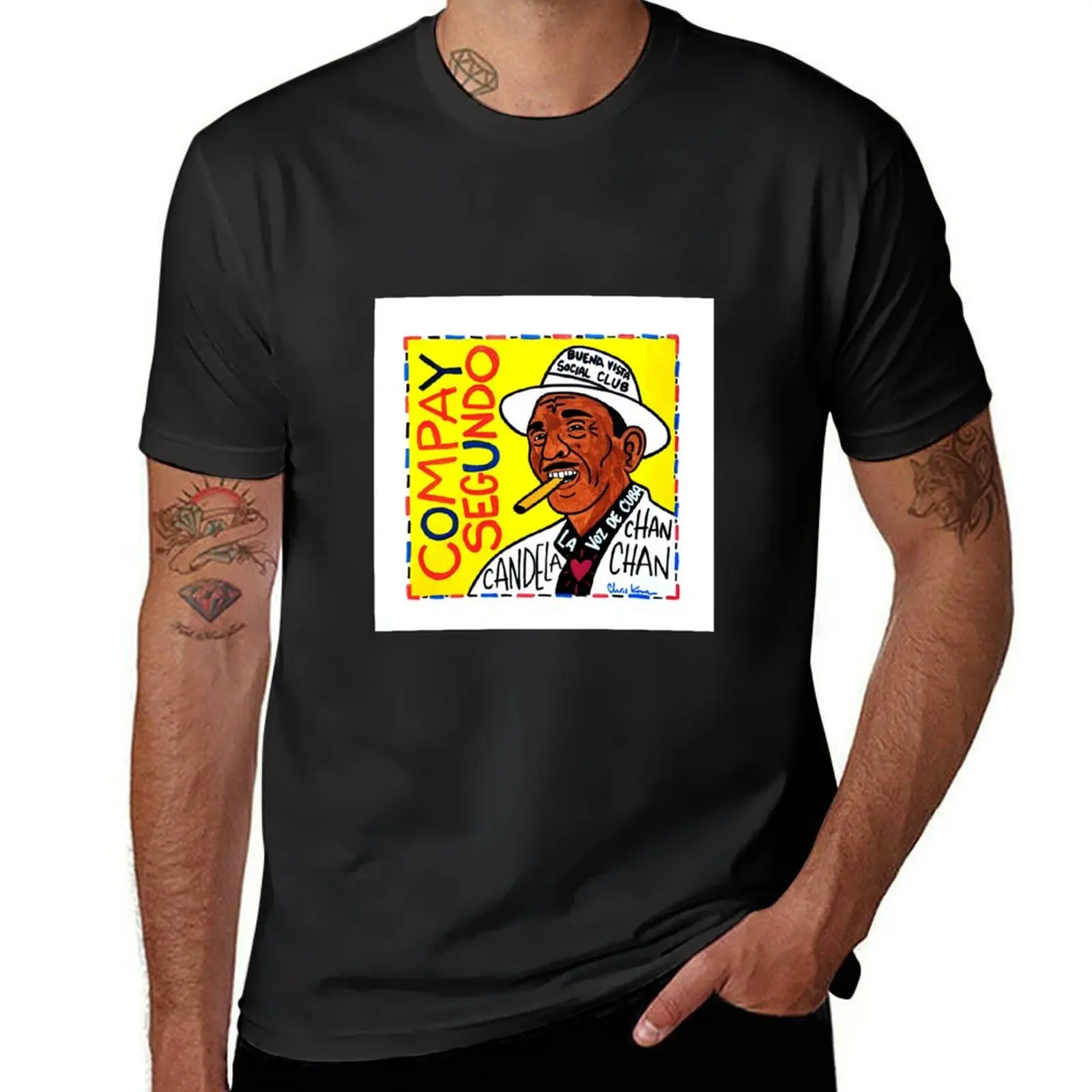 

Compay Segundo Pop Folk Art T-Shirt Aesthetic clothing summer clothes vintage clothes for men