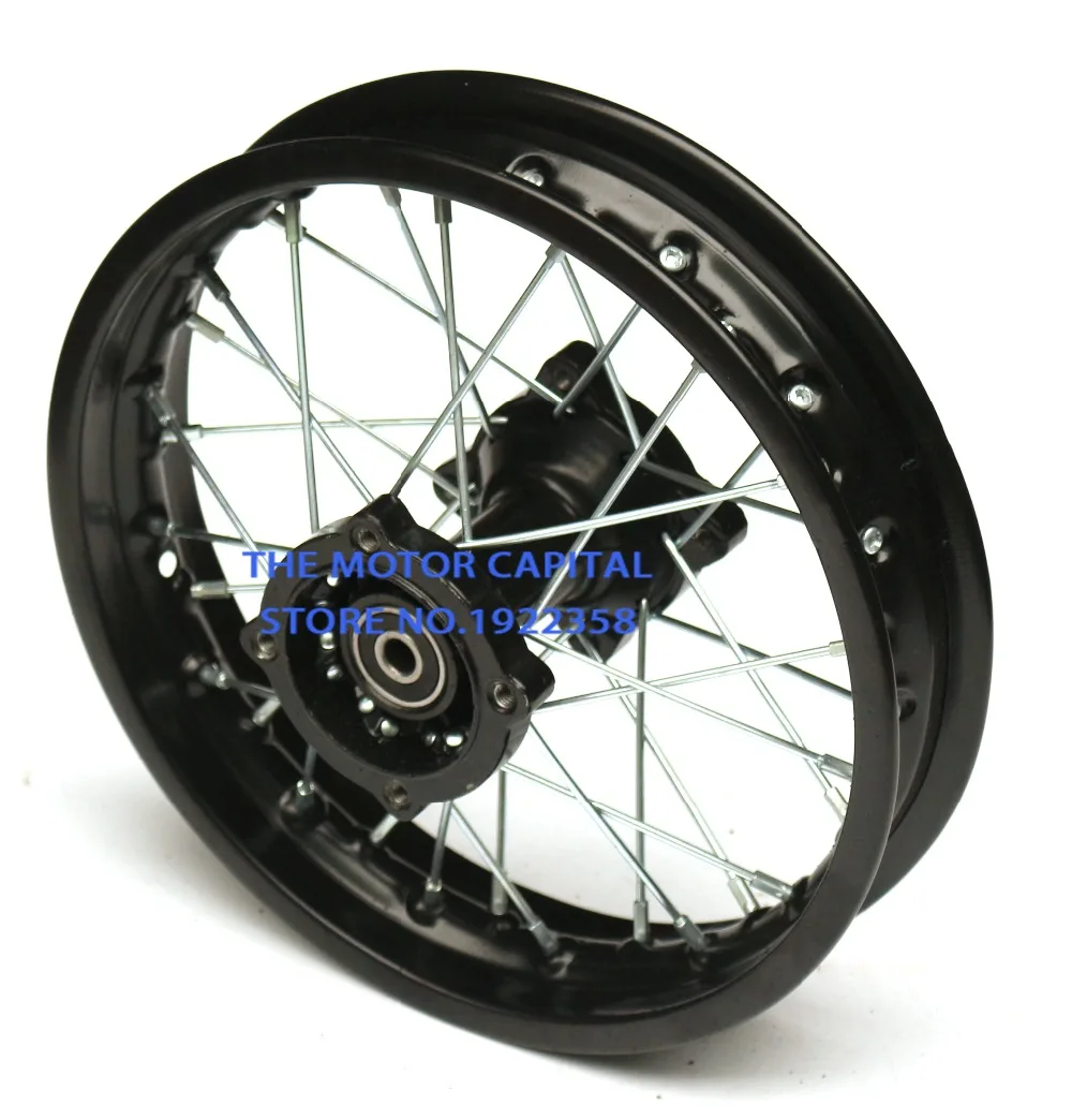 black Rear Wheel Rim 12mm Rims 1.85x14 for CRF50 CRF70 KLX110 TTR110 125 140 160cc Dirt Pit Bike