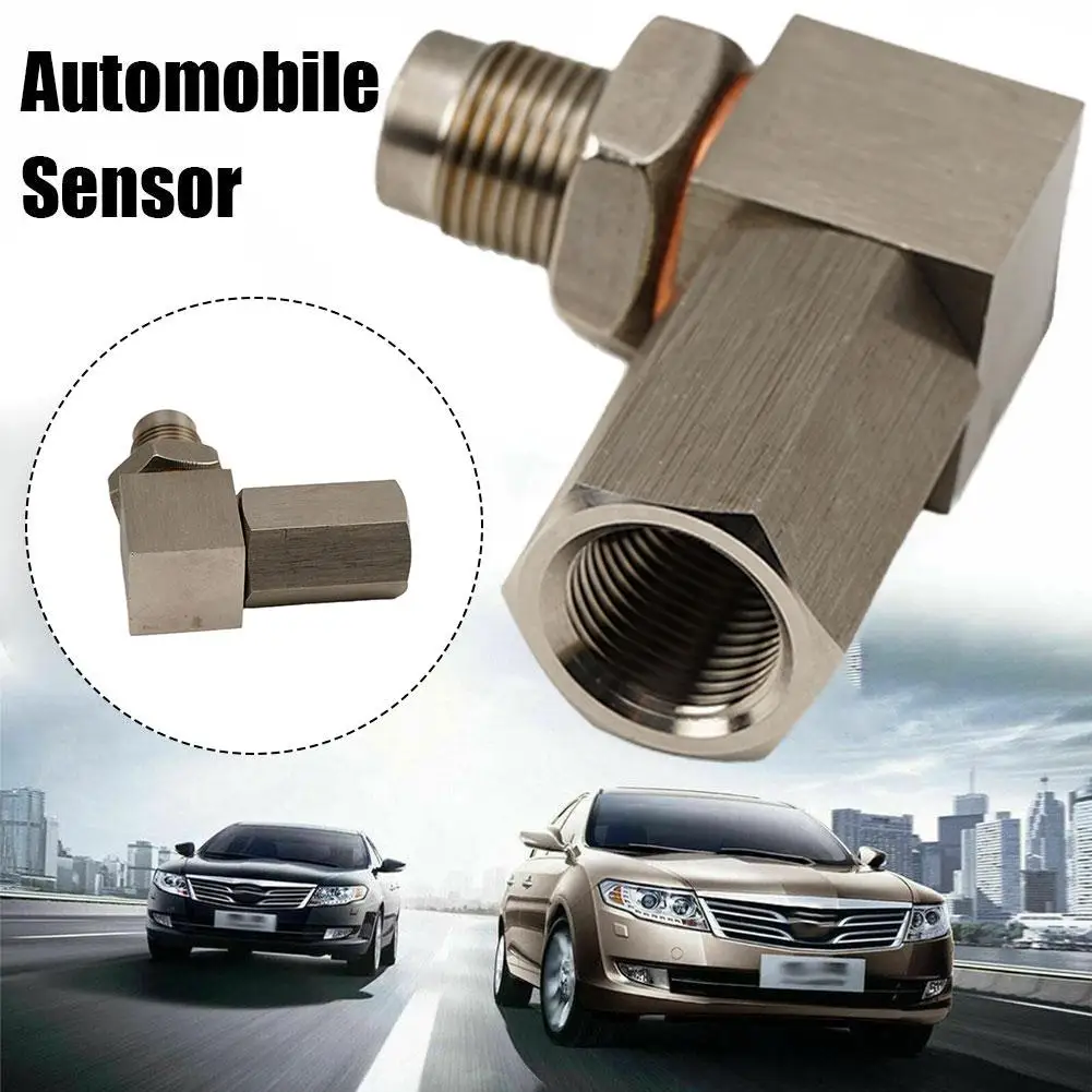 Universal 90 Degree Oxygen Sensor Adapter Mini Catalyst Converter Fix Check Engine Light Oxygen Sensor Extender Spacer Plug