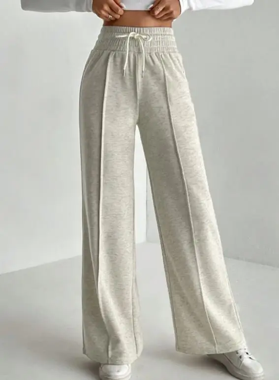 

Autumn and Winter Women's Pants 2025 Casual Pants Loose Wide Leg Pants Fashionable Minimalist Retro and Elegant Pants for Women