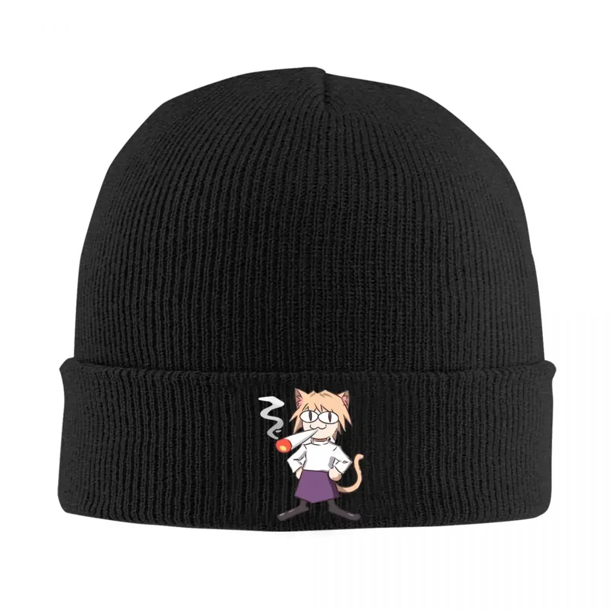 Neco Arc Funny Neko Memes Beanie Hats Funny Cartoon Funny Caps Men Women Unisex Hippie Knitted Hat Autumn Elastic Beanie Hat