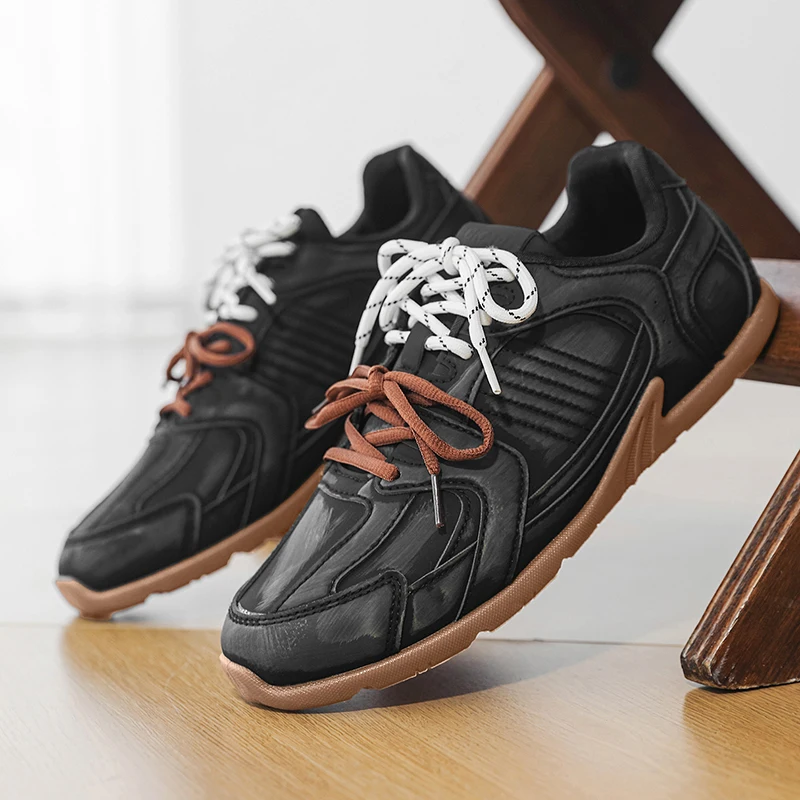 

Винтажные потертые мужские кроссовки, повседневные, мягкие, удобные, дышащие, нескользящие, модные, праздничные подарки, элегантные, всесезонные, для прогулок, 2025 г.