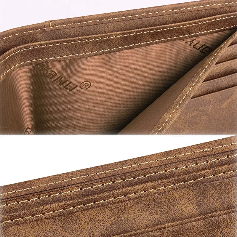 BANYANU-carteira de couro genuíno masculino, RFID, escova anti-roubo, camada superior retro, couro de vaca, curto, bolsa de comércio exterior, novo, 2022