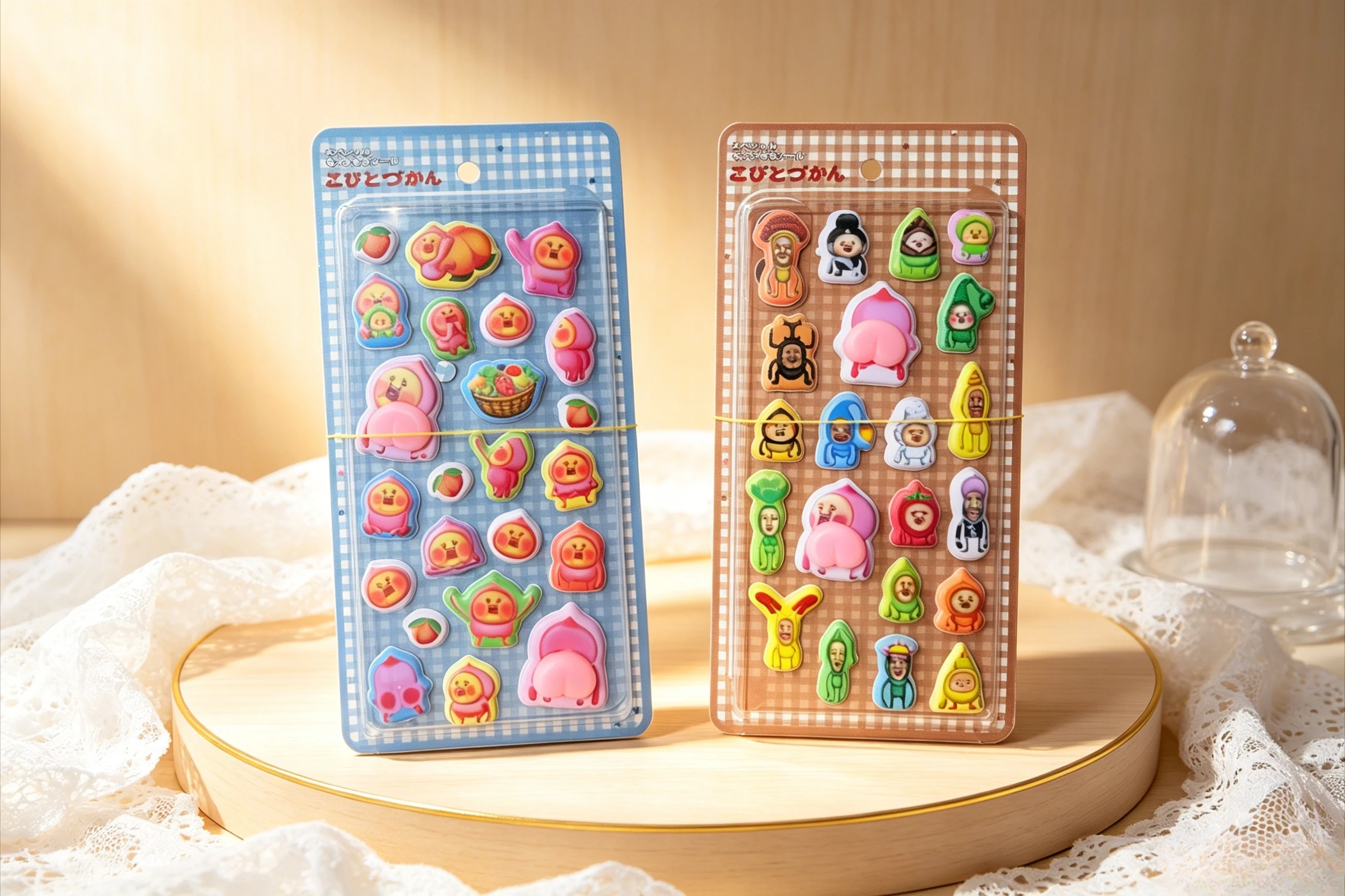 

New Hot Kobitos Funny Peach Butt 3D Foam Stickers Cute Aesthetic Stickers for Kids Stationery Water Bottle Phone Case Decal