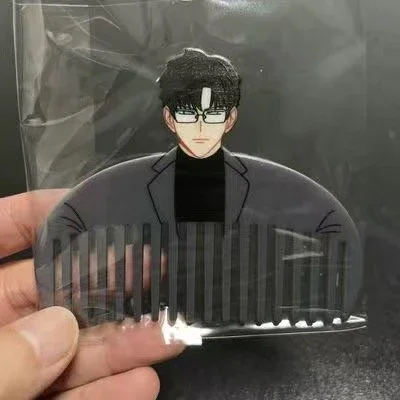 

Аниме Love and Deepspace Zayne, аксессуар для косплея, реквизит Pettine, мультяшная расческа с двусторонней печатью, улучшающий орнамент, подарок для фанатов