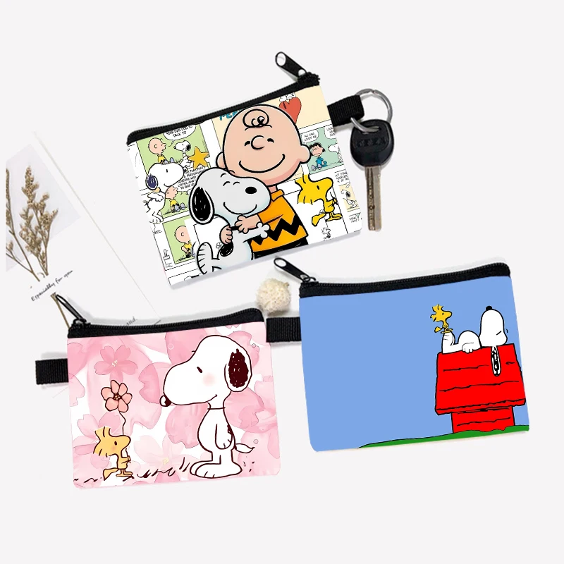 

SNOOPYS Men Women Wallet Coin Purse Cartoon Anime Figure Children Wallet Card Holder Coin Storage Short Paragraph Bag Gift