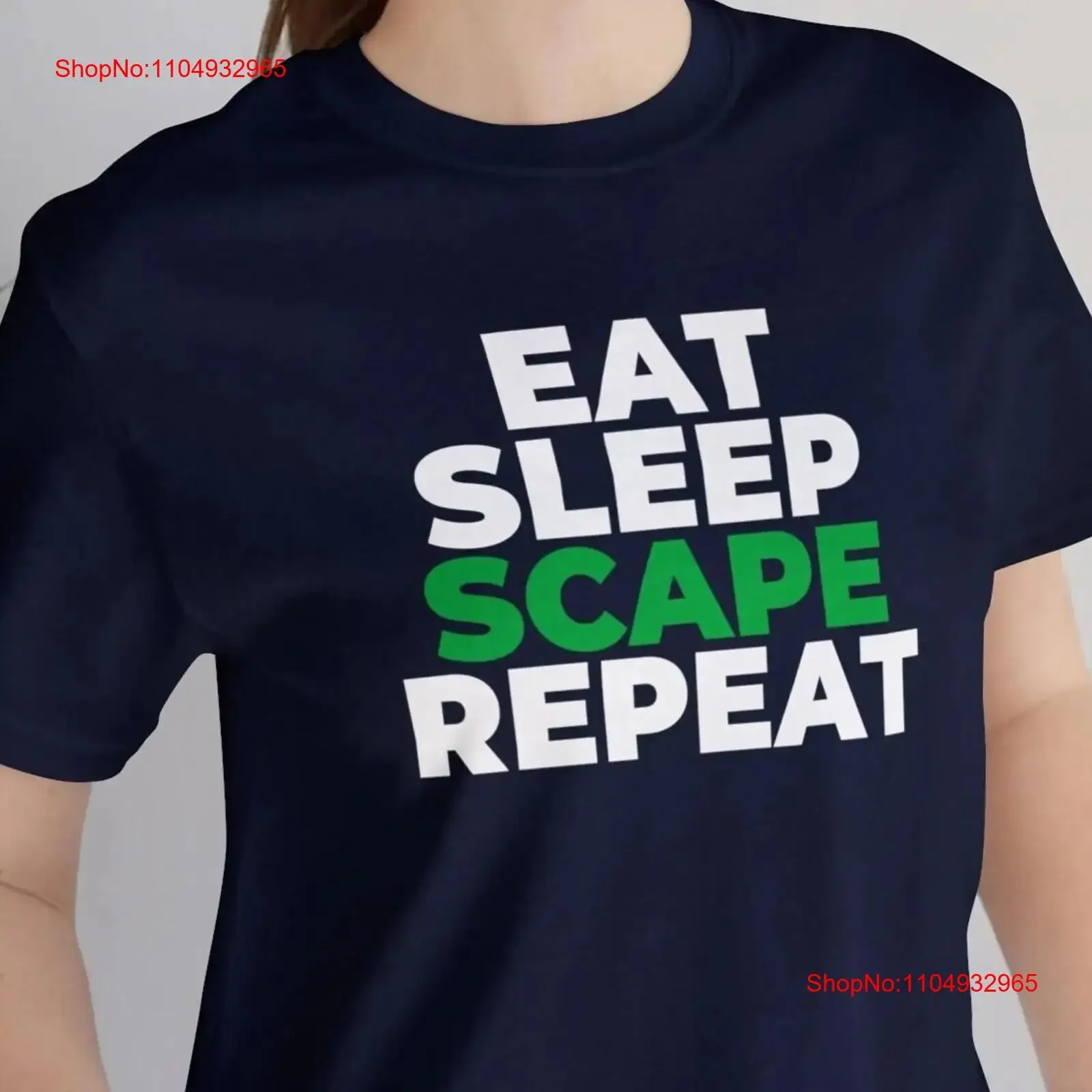 

Eat Sleep Scape Repeat T Shirt for Aquascapers and Aquarium Fishkeepers vintage Washed Casual streetwear Unisex Stretched