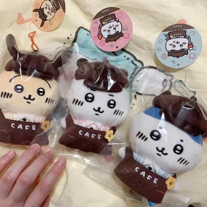 Chiikawa Character Peripherals Coffee Series Plush Pendants Hachiware Usagi Kawaii Plush Keychain Bag Decoration Xmas Gifts Toys