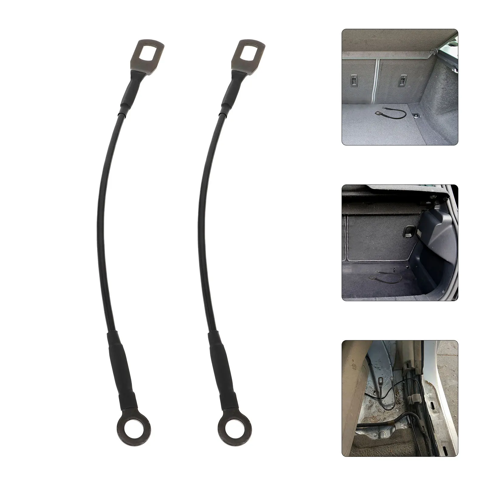 

2pcs Car Tailgate Pull Cable Heavy Duty Rubber Steel Replacement For Pickup Truck Rear Lift Support Durable Weather Resistant