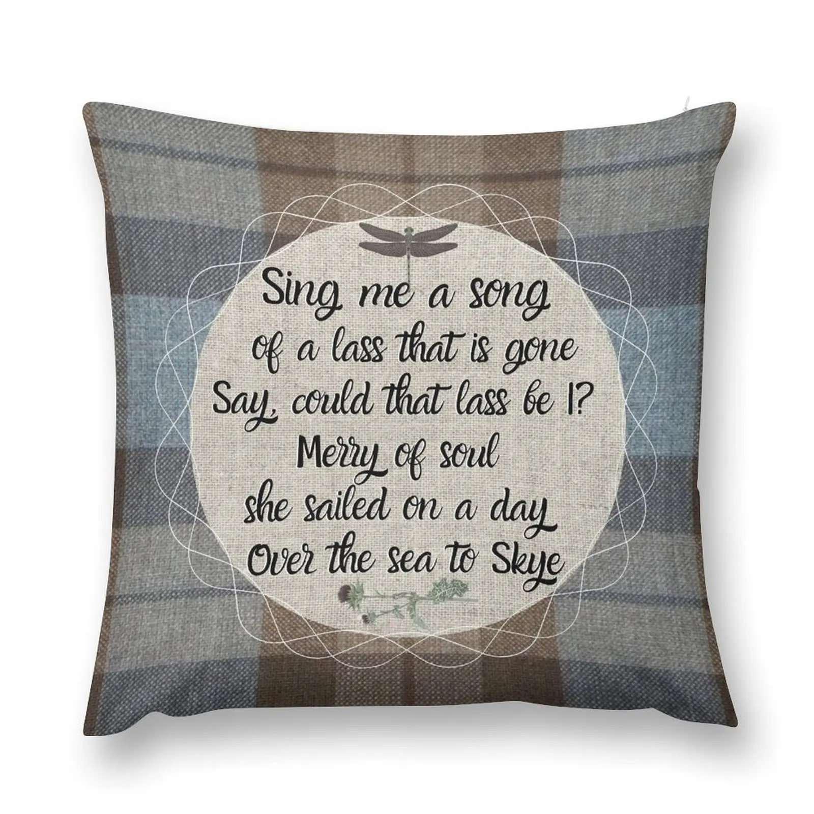 Outlander Song - Fraser Tartan Kilt - Elements Throw Pillow Decorative Pillow Covers For Sofa Sofa Covers For Living Room pillow