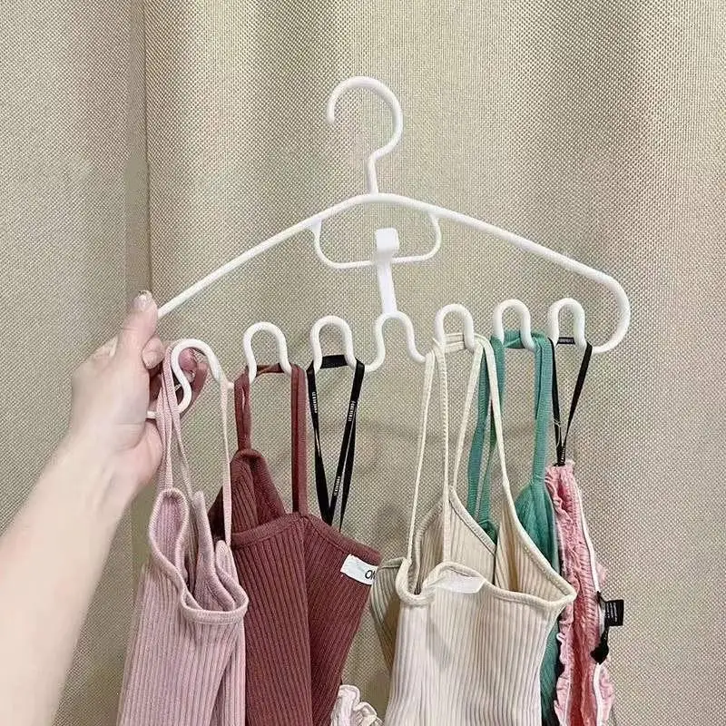 10Pcs Wave Pattern Clothes Hangers Multi Slot Anti Slip Hanging Rack Closet Organizer for Bedroom Dorm Storage