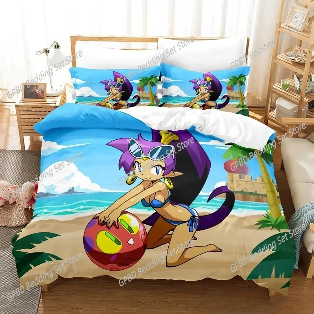 

New Shantae Half-Genie Hero Bedding Set Single Twin Full Queen King Size Bed Set Adult Kid Bedroom Duvetcover Sets 3D Anime Game