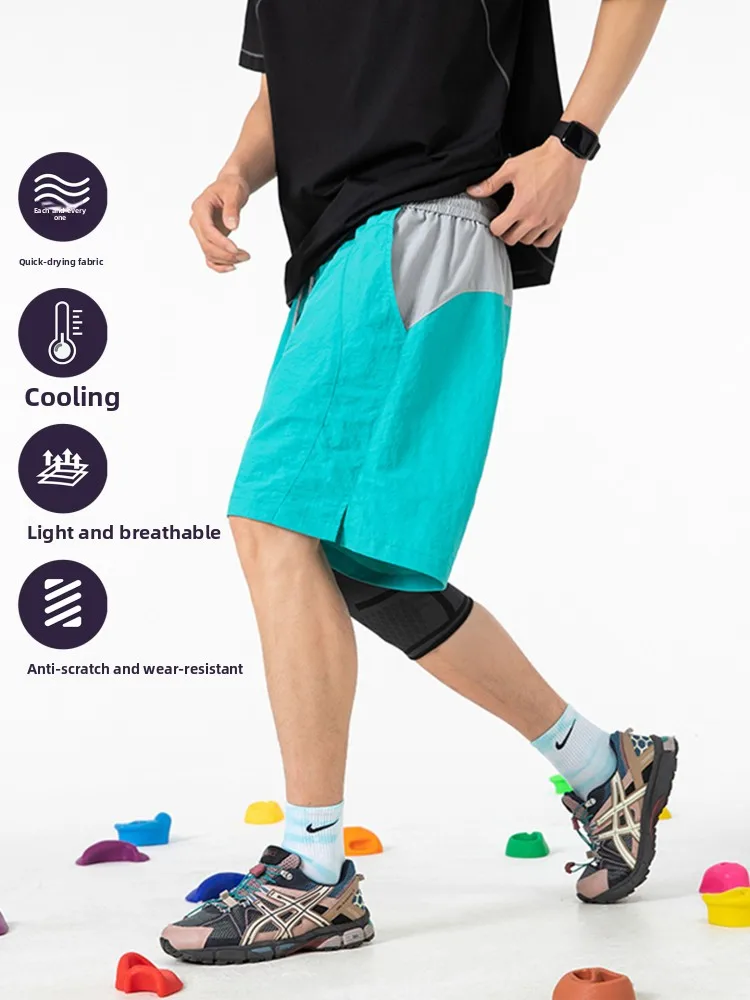 

American Sle Спорт на открытом воздухе Мужчины Женщины Повседневный свободный крой Цветной дизайн Summer Faion Urban Nylon Qui Dry orts