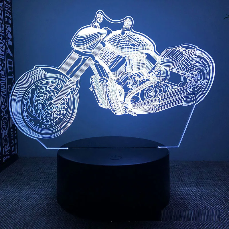 Mountain Racing Motorcycle 3d Led Night Light For Bedroom Fighter Mountain Bike Lava Lamp Children\'s Room Decor Birthday Gift