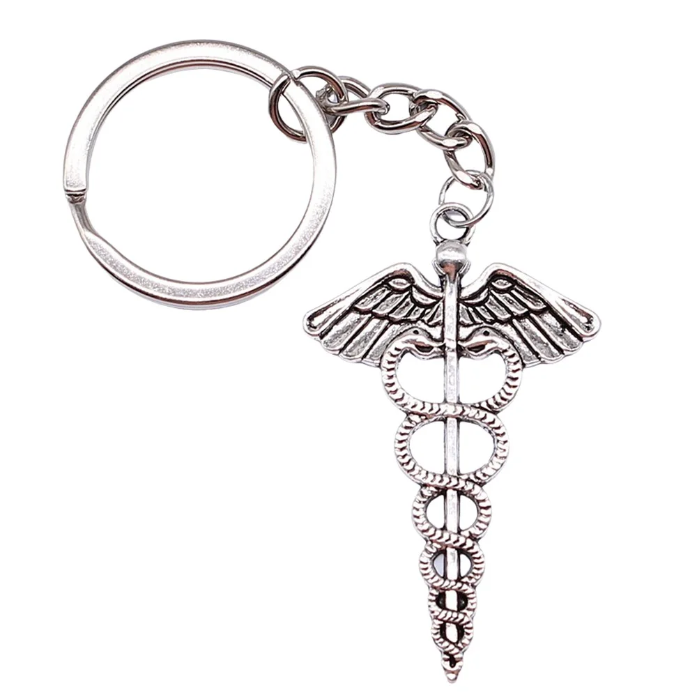 Vintage 2 Colors 49x30mm Caduceus Medical Symbol Pendant Souvenirs Gift