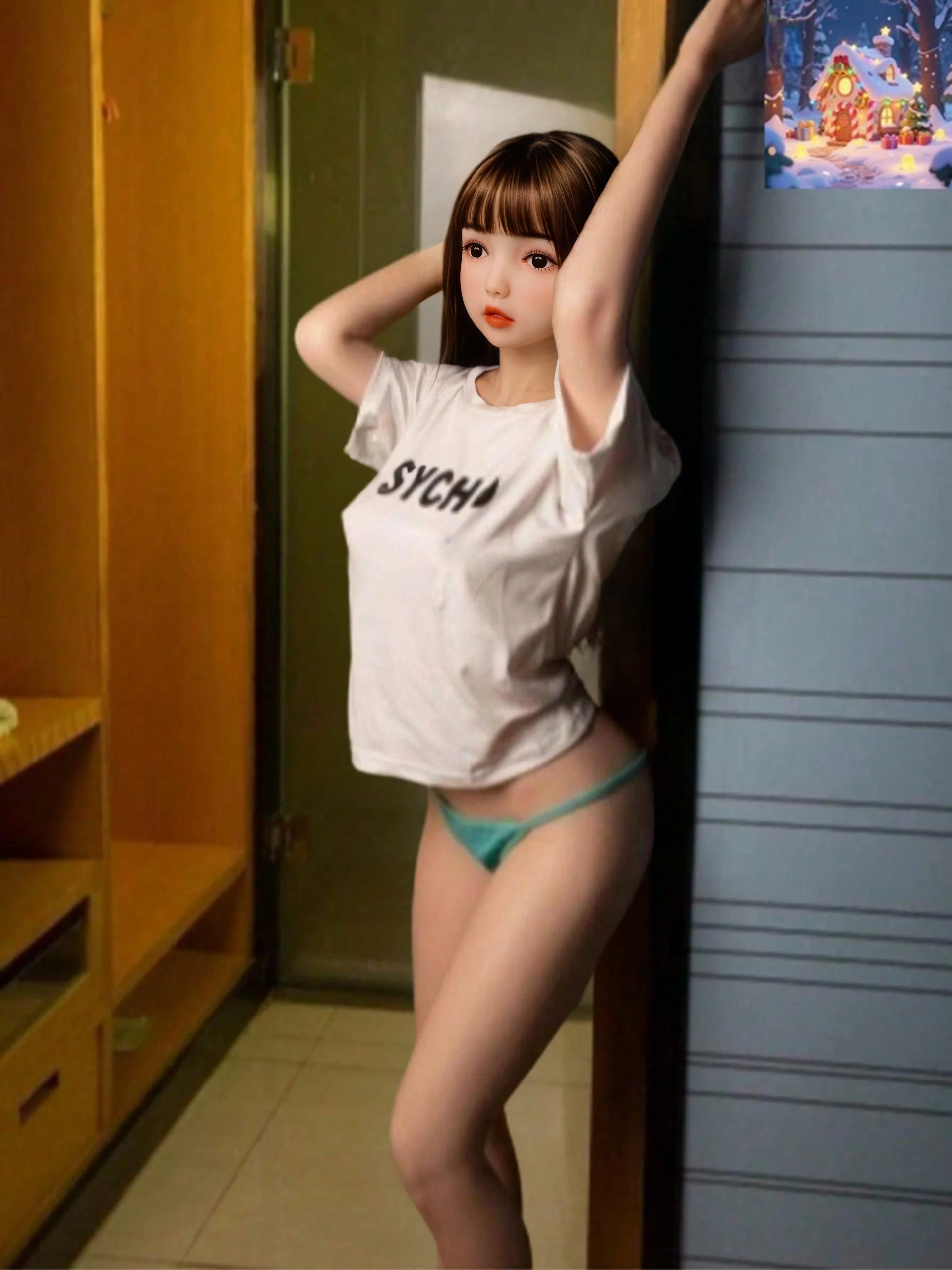애니메이션 코스프레 132cm/100cm TPE 소형 리얼리틱 실리콘 미니 인형 부드러운 애니메이션 액션 피규어 인형 부드러운 실제 피부 촉감