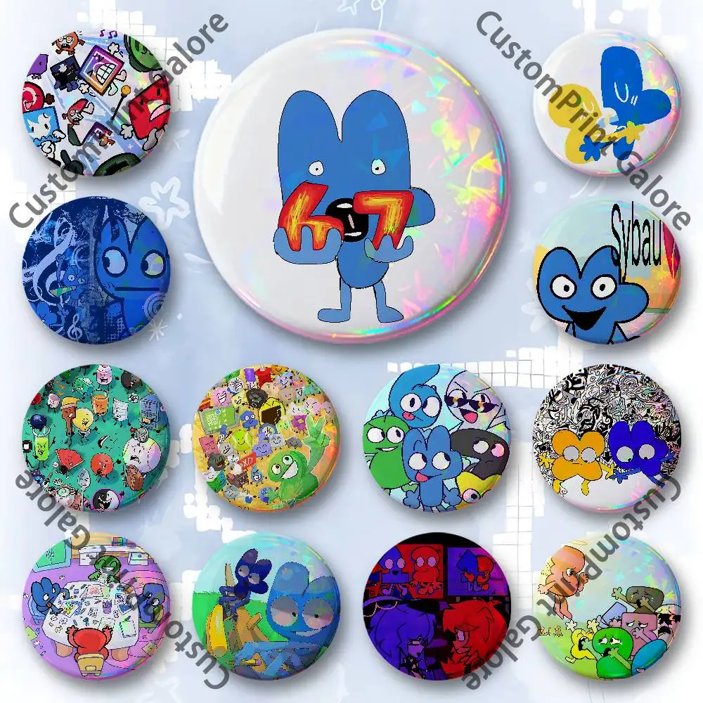 

Object Show B-BFDI Round Custom Badges 75 58 44 32 25 mm Brooch Backpack Hat Enamel Pins Accessories Toys Gifts