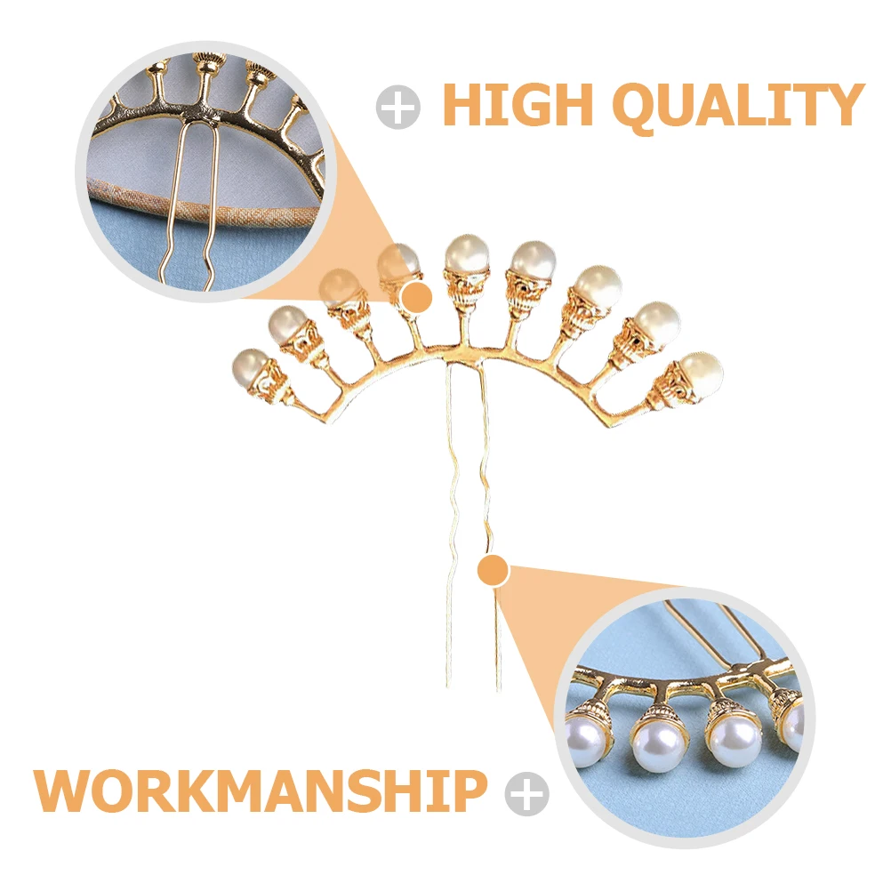 

4pcs Vintage Pearls Hair Stick Chinese Style Hairpin Elegant Retro Hair Fork For Hanfu Party Prom Performance Durable