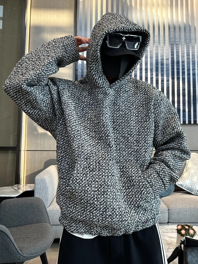 هودي فضفاض بتصميم جديد للربيع، ملابس خارجية محبوكة عصرية للزوجين، قميص علوي أنيق متعدد الاستخدامات، ملابس الشارع للرجال
