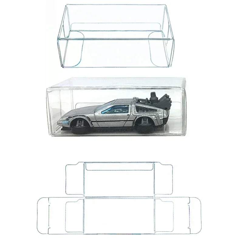 10PCS Hot Wheels Car Display Box PVC Storage Box for Diecast 1:64 Voiture Matchbox Kids Boys Toys for Children Birthday Gift