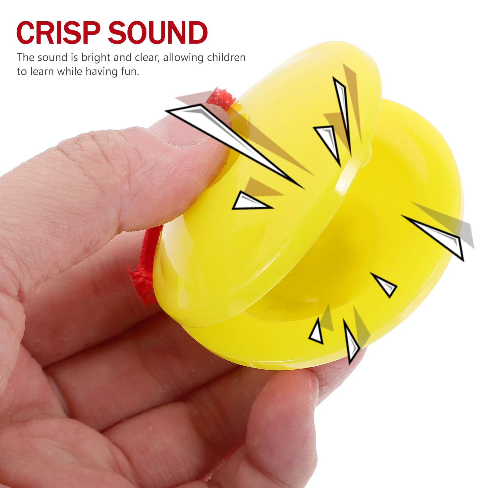 12pcs Musical Instrument Kids Toys Plastic Finger Kids Music Instrument Toys Hand Held Plastic Castanets Cognitive Gifts