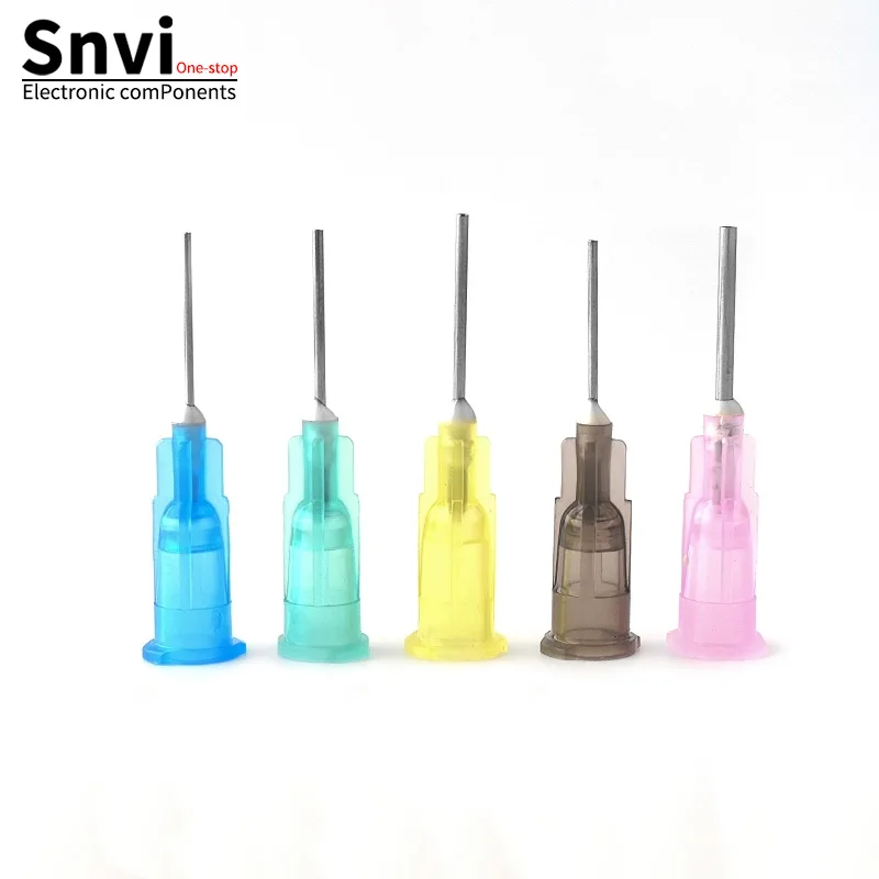 Stainless Steel Luer Lock Dispensing Needle, Precision Dispensing Needle, Industrial Glue Injection Flat-Tip Needle, Plastic-Ste