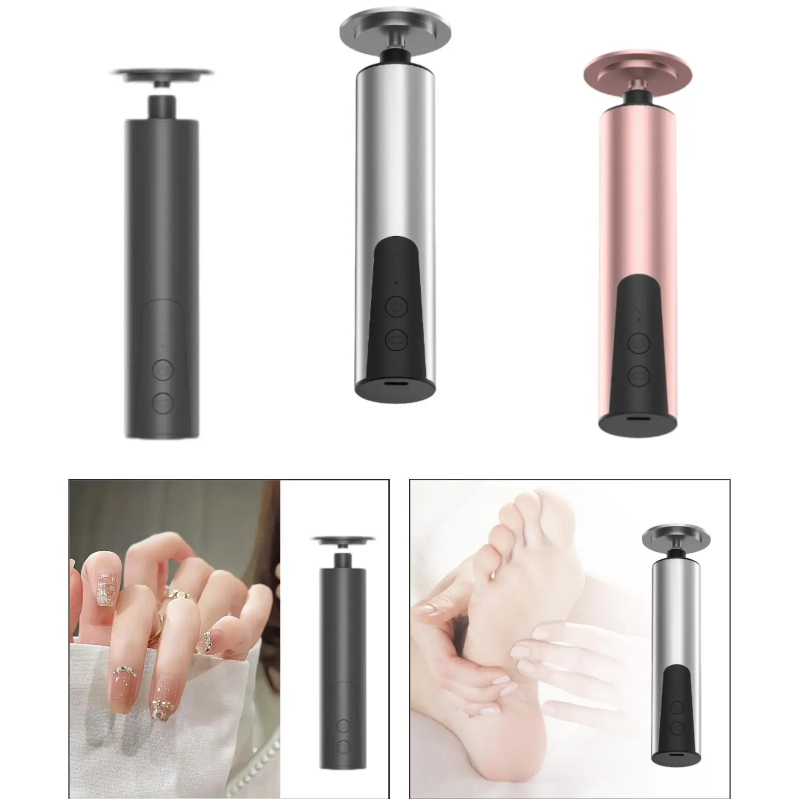 Electric Callus Remover Adjustable Foot File Rechargeable Pedicure Tool with Sanding Discs for Salon Home Travel