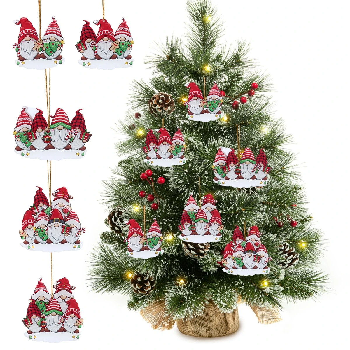 Christmas Family Christmas Tree Decorations Christmas Decoration for Home 2024 Xmas Acrylic Hanging Ornament New Year Gift 2025