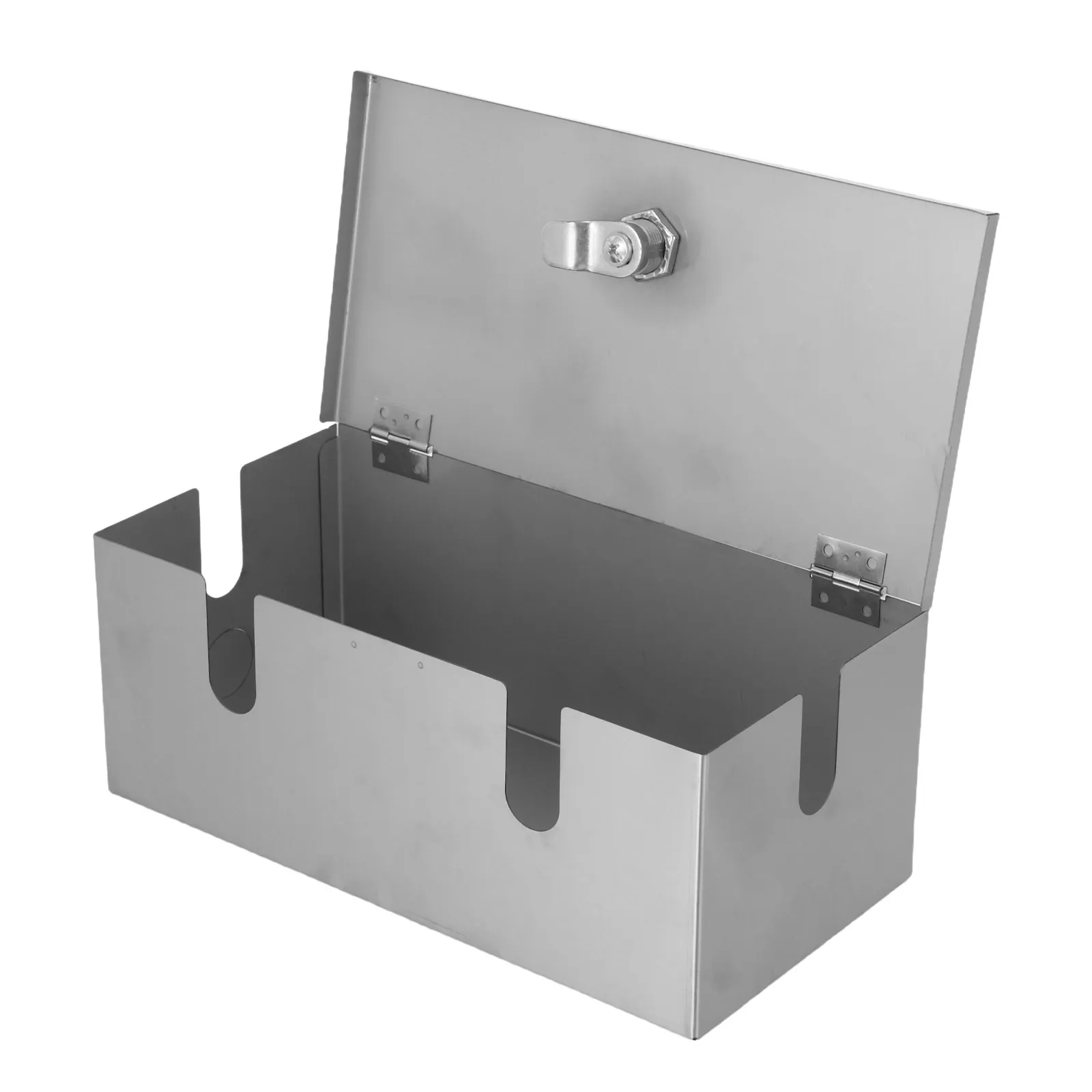 Outdoor Lockable Electrical Outlet Box Stainless Steel Weatherproof Anti-Theft Socket Cover for Cafes Offices Schools Exterior