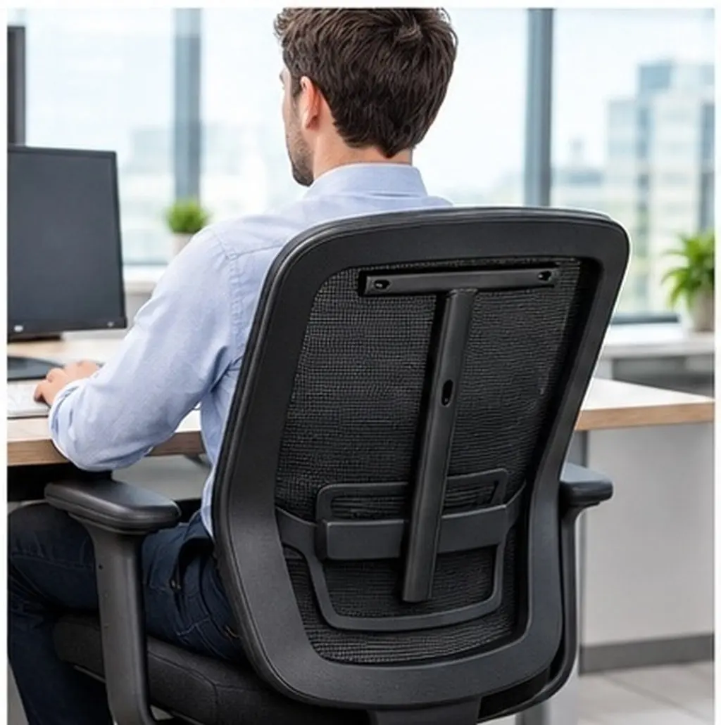 2Pcs Chair Back Support Rod T Shaped Bar Thickened Reinforcement for Office Gaming Salon School Chair Stability Replacement