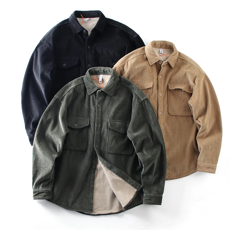 

Ретро-американская утепленная флисовая куртка с длинными рукавами, повседневная, для мужчин и женщин, теплая верхняя одежда, хлопковая, молодежная, модная, зимняя куртка