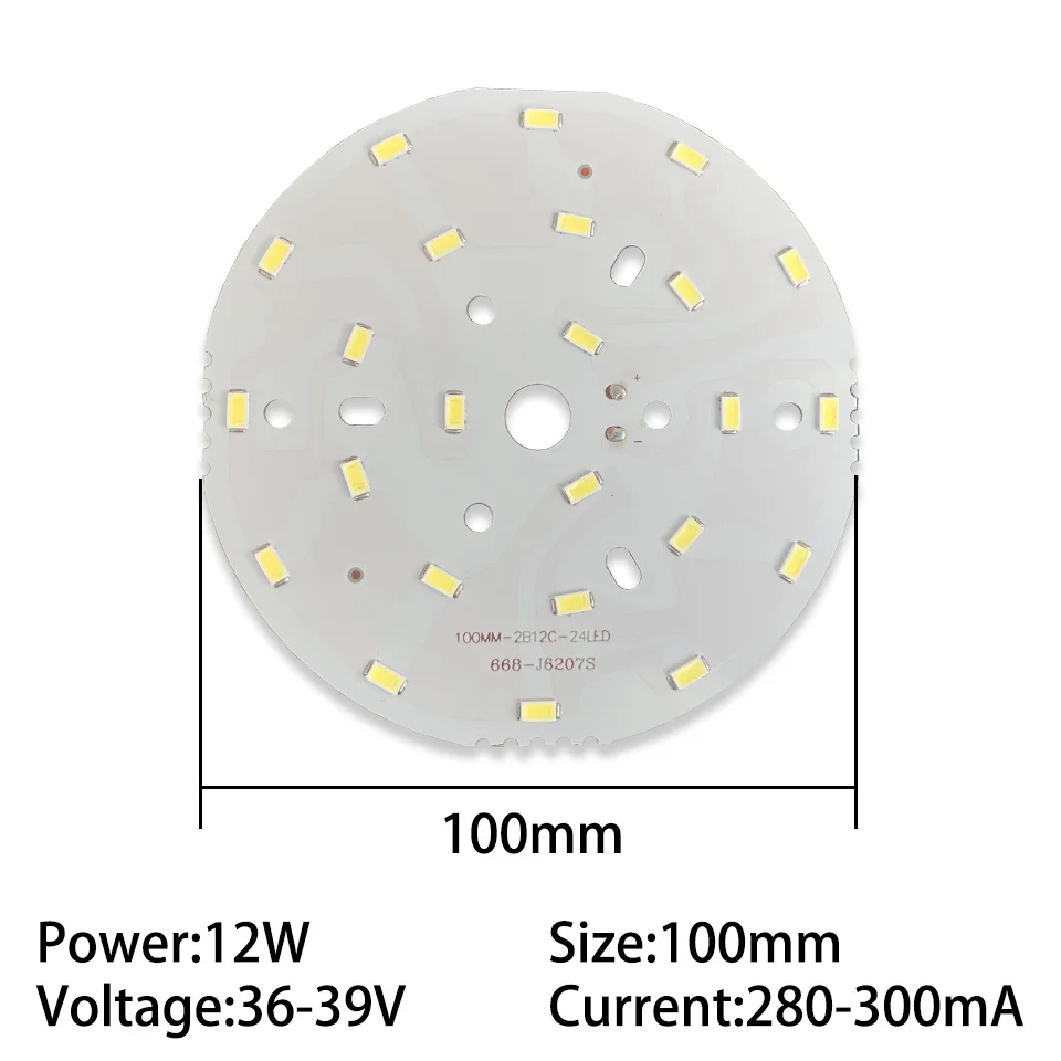 10pcs 12W LED Chip SMD 5730 Constant Current 280-300mA Input Light Bead With Aluminum Plate Base 60mm 100mm For LED Lamp Bulb