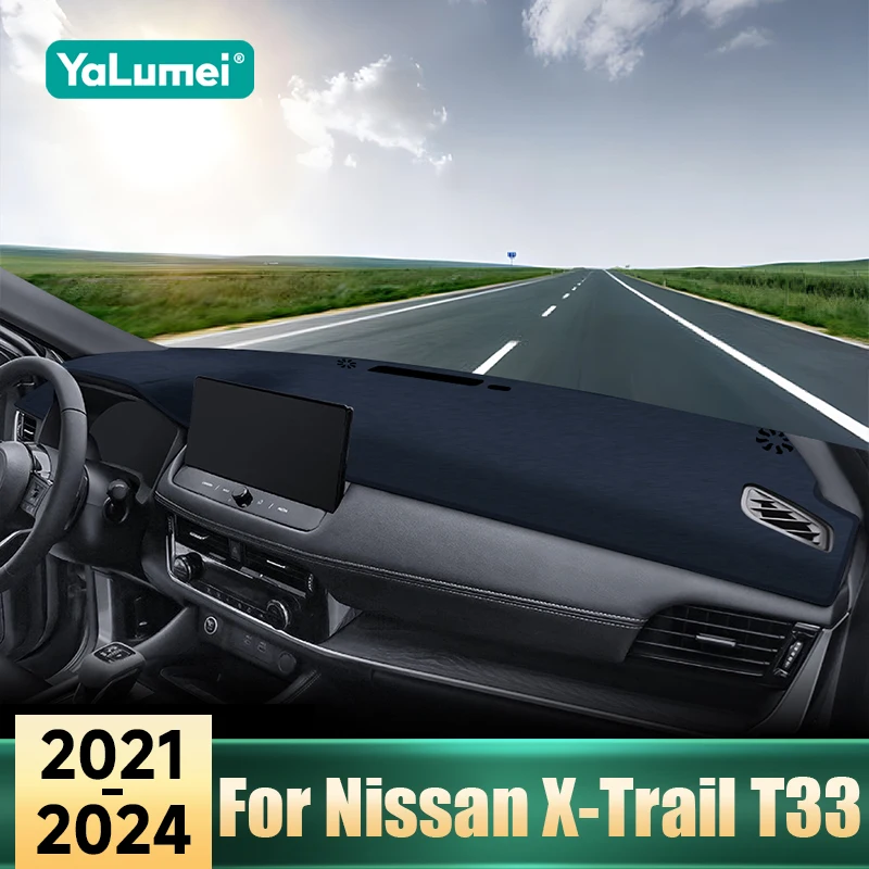 Für Nissan X-Trail T33 2021 2022 2023 2024 Auto-Armaturenbrett-Abdeckung Lichtschutzmatte Sonnenschutzmatte Rutschfester Teppich Anti-UV Zubehör