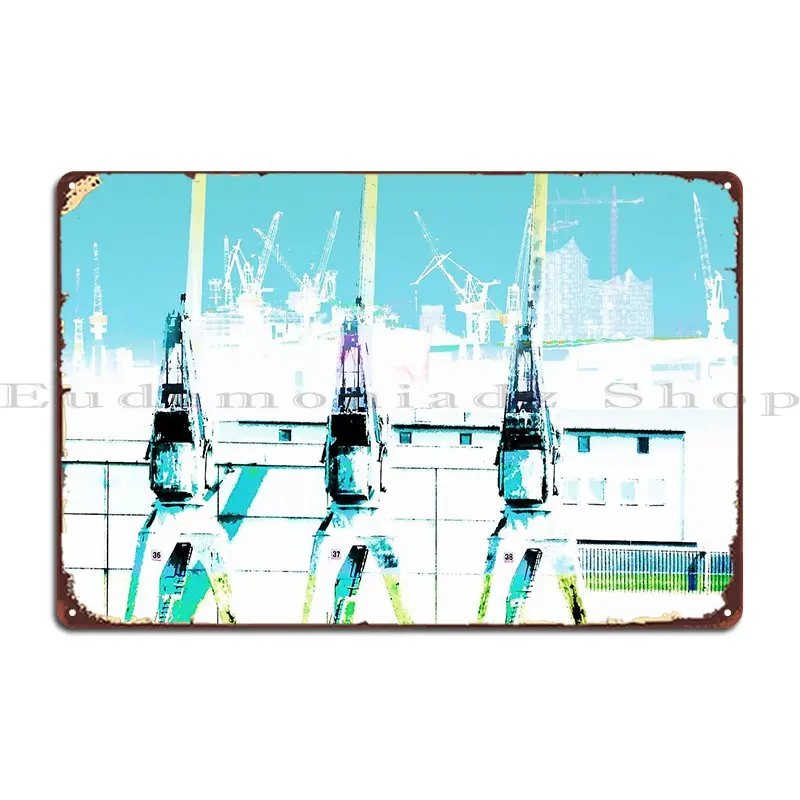 هامبورغ هاربور سيمفوني أوف ذا كرينز علامات معدنية حانة نادي نادي بار جدار ديكور تصميم تين تسجيل ملصق #1