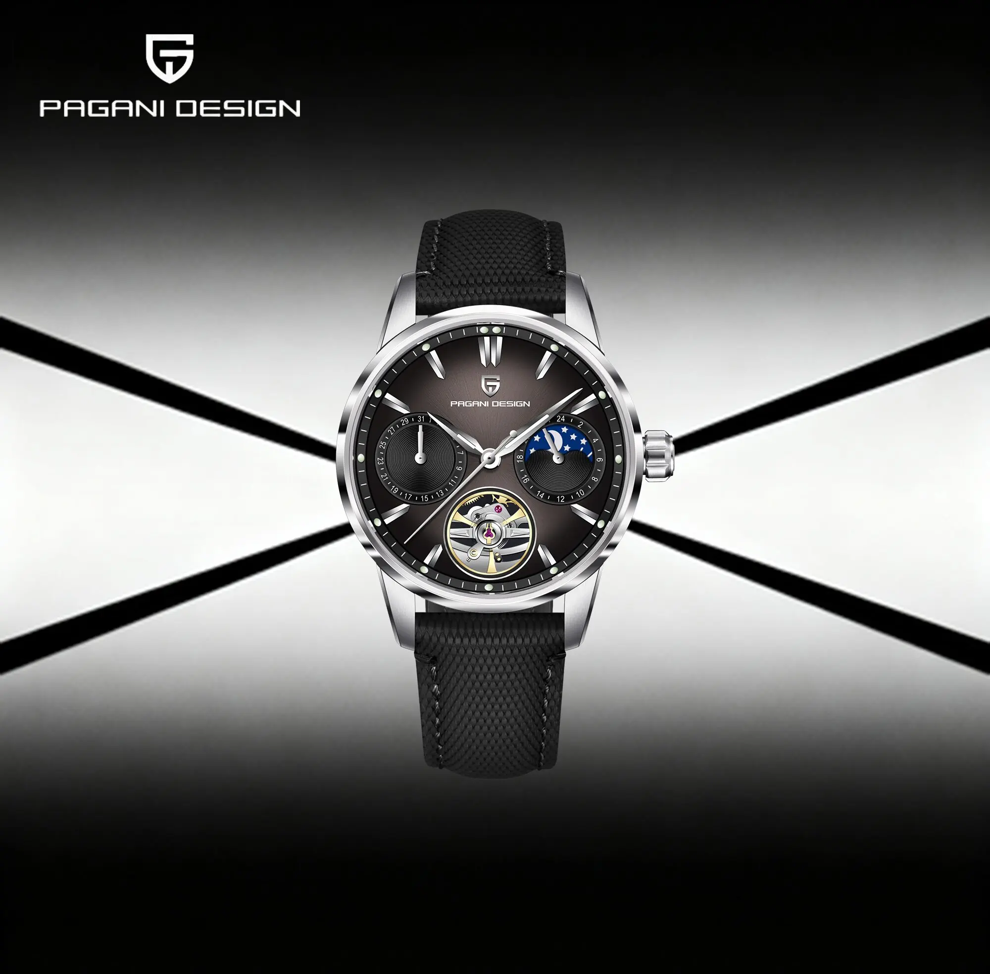 

PAGANI DESIGN 2026 New Men Automatic Mechanical Watch 41mm Urban Business Style Watch Leather Strap Waterproof Luminous Function