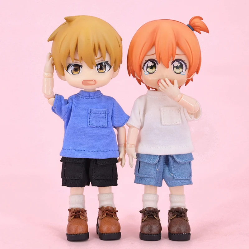 Sapatos de boneca ob11, sapatos de couro estilo retrô adequados para 1/12 bjd p9 p10 ymy asi2.0 gsc ufdoll acessórios de sapatos