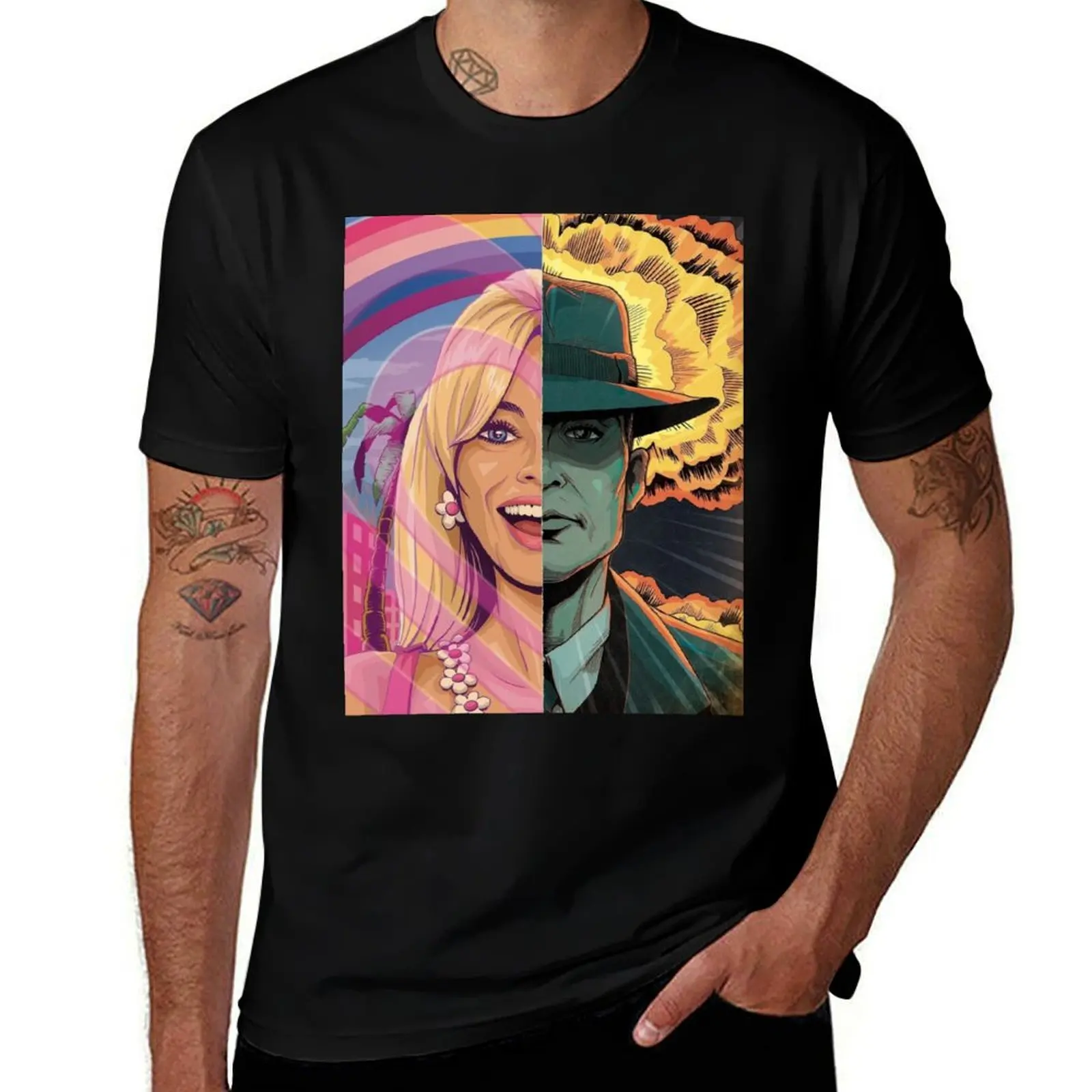 

Barbenheimer T-Shirt summer tops graphics heavyweights Short sleeve tee men