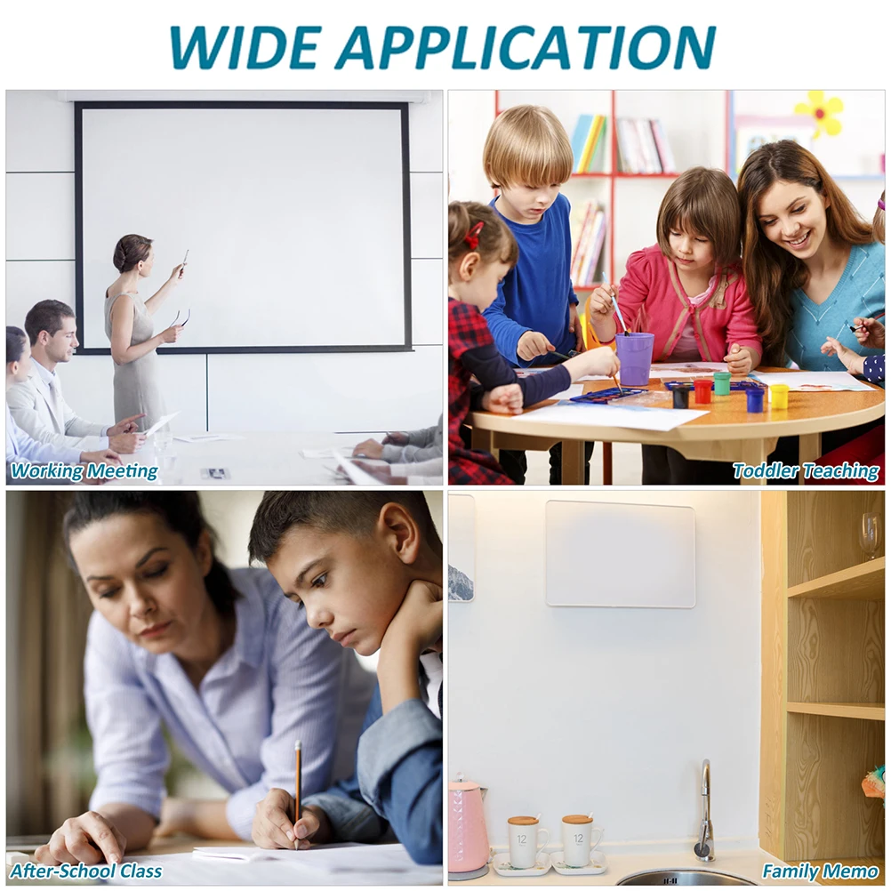 

2Pcs Small Dry Erase Whiteboards Writable Hangable Plastic Writing Boards Reusable Erasable Boards for Students Office