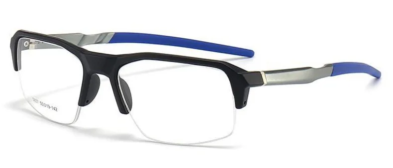 YIMARUILI Sportbrillengestell für Herren und Damen, Aluminium, TR90, Halbrahmen-Brille, Federbeine, optische verschreibungspflichtige Brillen 5857 – Detail 12