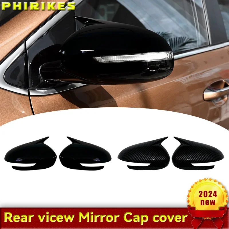 

Fit For Kia Sportage KX5 2016-2019 Car Sticker Rearview Side Mirror Cover Wing Cap Rear View Case Trim Carbon Fiber