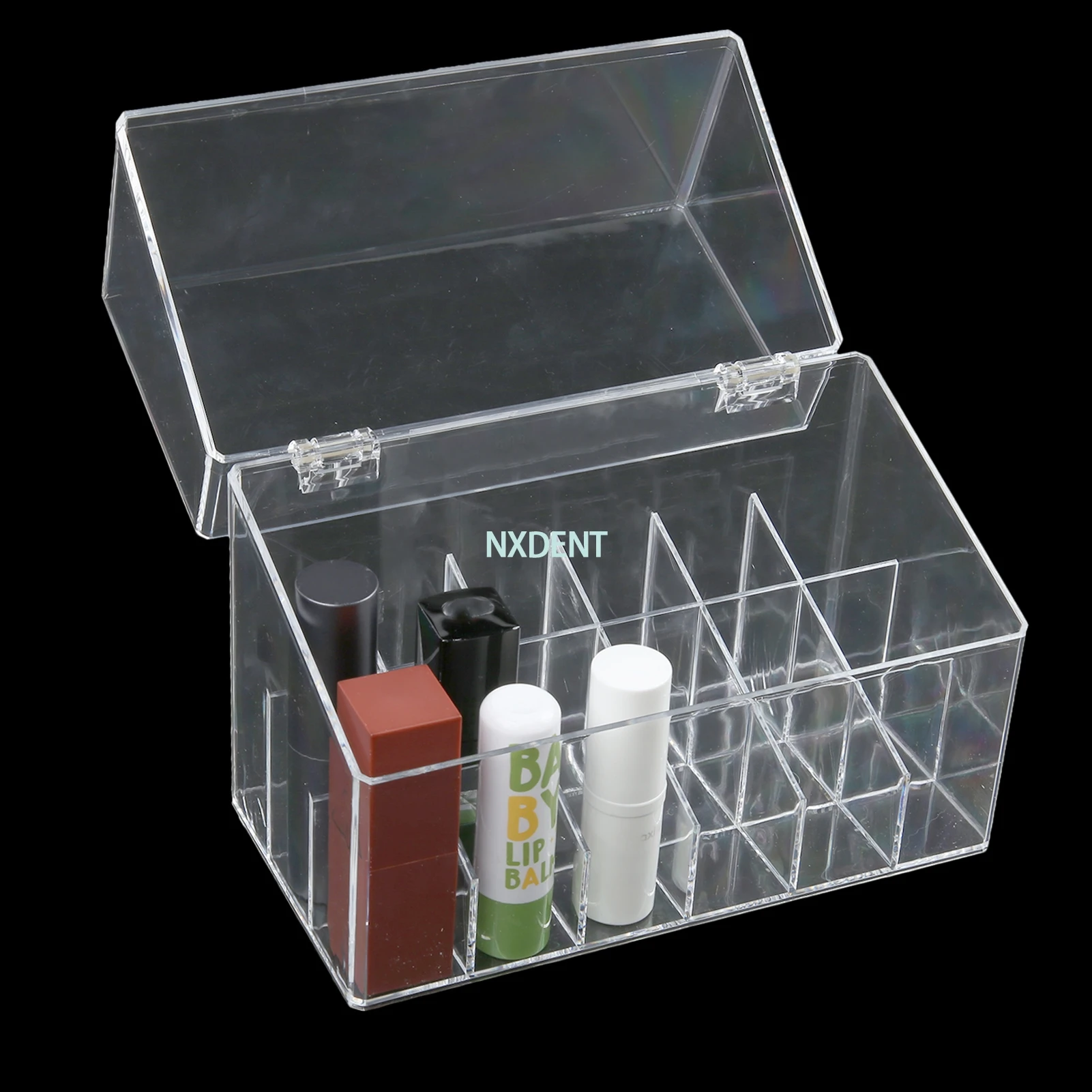 Caja de almacenamiento de ligadura Dental, soporte de corbata de ortodoncia acrílica, lápiz labial, cosméticos, 18 agujeros