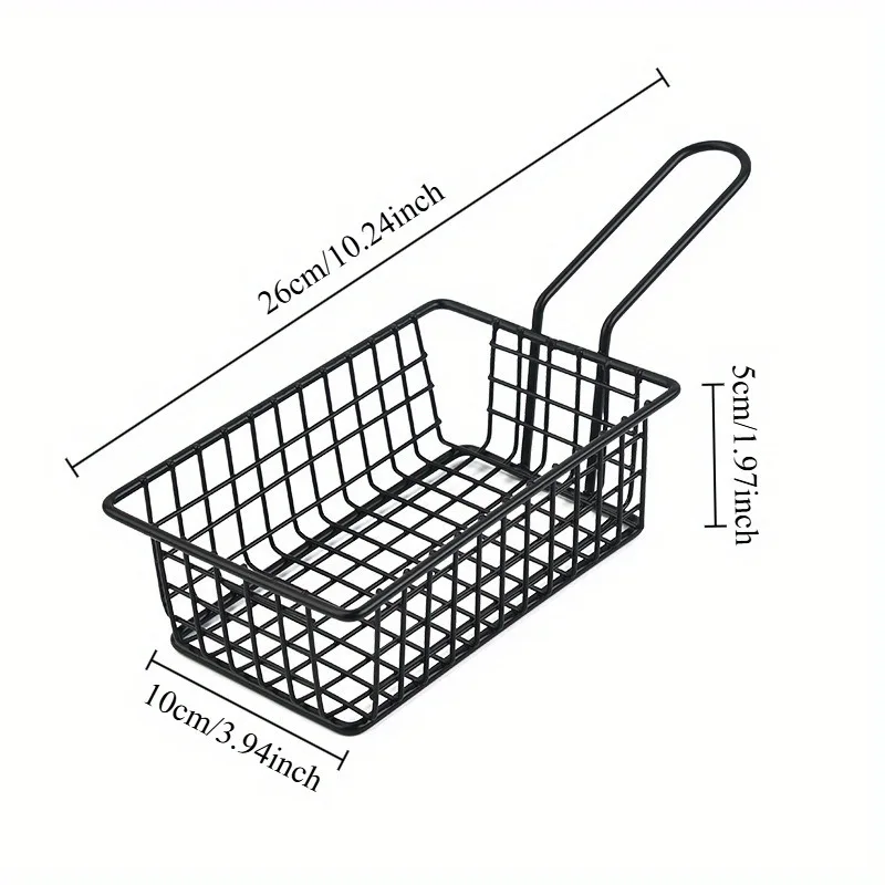 سلة للوجبات الخفيفة من الفولاذ المقاوم للصدأ، حامل قلي فرنسي سلكي على الطراز الأمريكي الإبداعي، صينية تقديم طعام متينة بجودة المطاعم